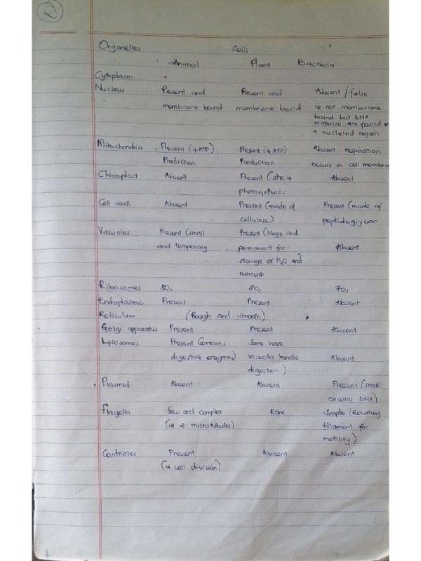 Agriculture S.5 Notes on Cytology