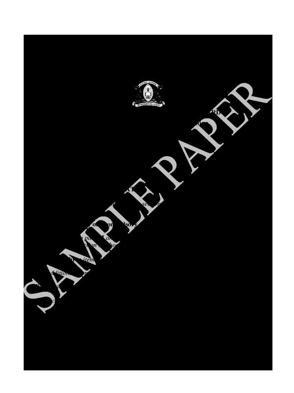UACE Principal Mathematics Paper 1 Sample - 2026