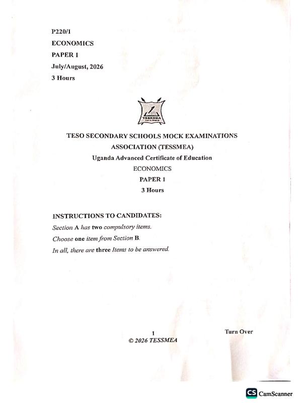 TESSMEA_ECONOMICS_PAPER ONE