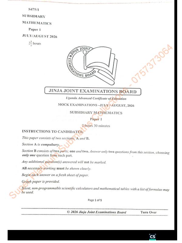 A-Level Subsidiary Mathematics Resource Collection 2026 by Super Platinum