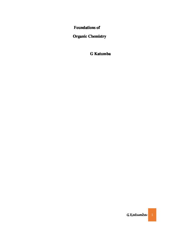 A-Level Organic Chemistry Notes by G. Katumba (S5 & S6)