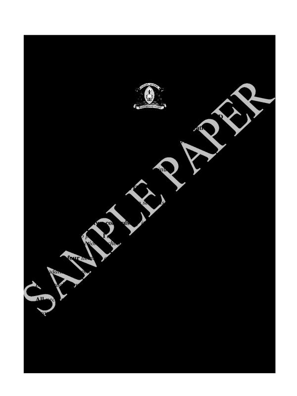 UNEB Subsidiary Mathematics Sample Paper - Uganda Certificate of Education (UCE)
