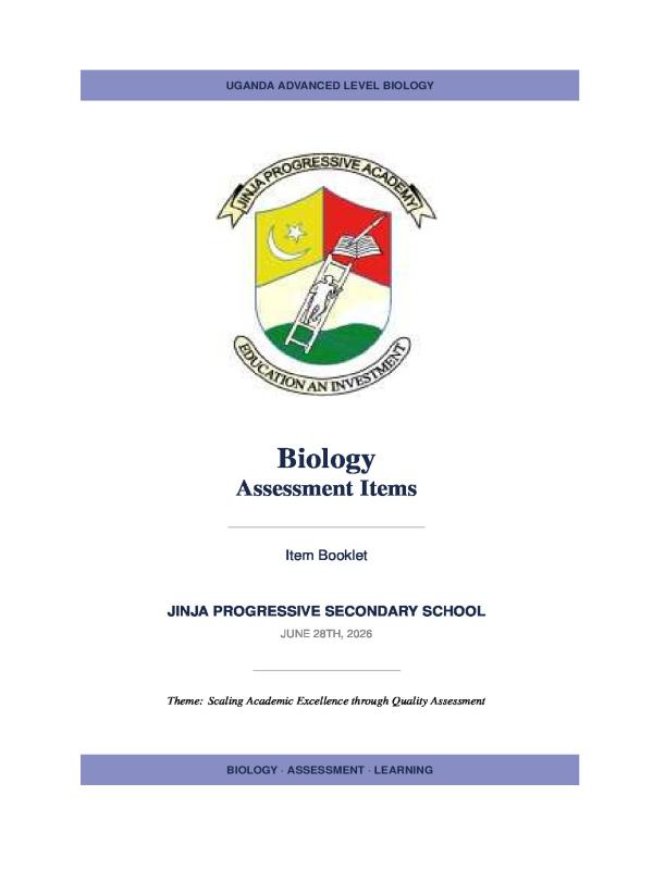 UACE Biology Seminar Questions & Revision Items 2026 (UNEB A-Level)