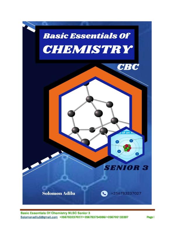 Senior three chemistry lesson notes