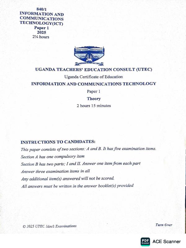 ICE UTEC ICT PAPER I