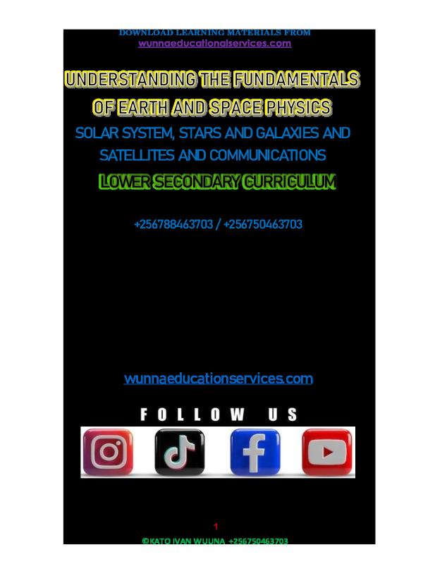 Fundamentals of Earth and Space Physics Notes - UCE UNEB Secondary Physics