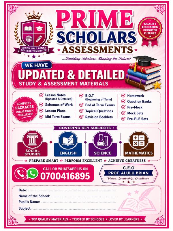 Primary Six (P.6) Christian Religious Education (CRE) Notes