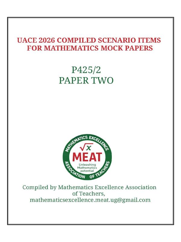 S.6 Mathematics Paper 2  Combined Mock items  2026